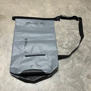 Earth Pak 20L Waterproof Dry Bag Grey Roll Top with Shoulder Strap Kayak Boating